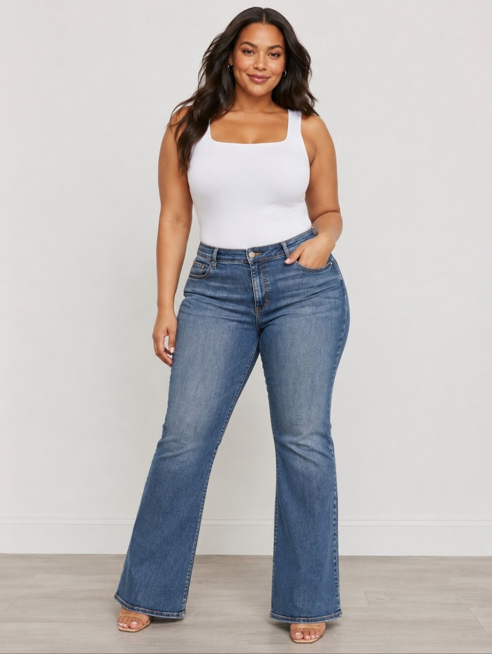 ❤ ANN TAYLOR CURVY BOOTCUT JEANS, MID-RISE, 16 (33)